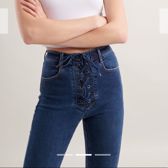 Garage Denim - GARAGE Ultra High Rise Lace Up Fly Jeggings Size 0